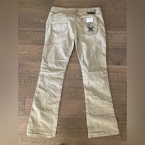 Light Denim Blue Boyfriend Flared Loose Wide Straight Leg Jeans Pants